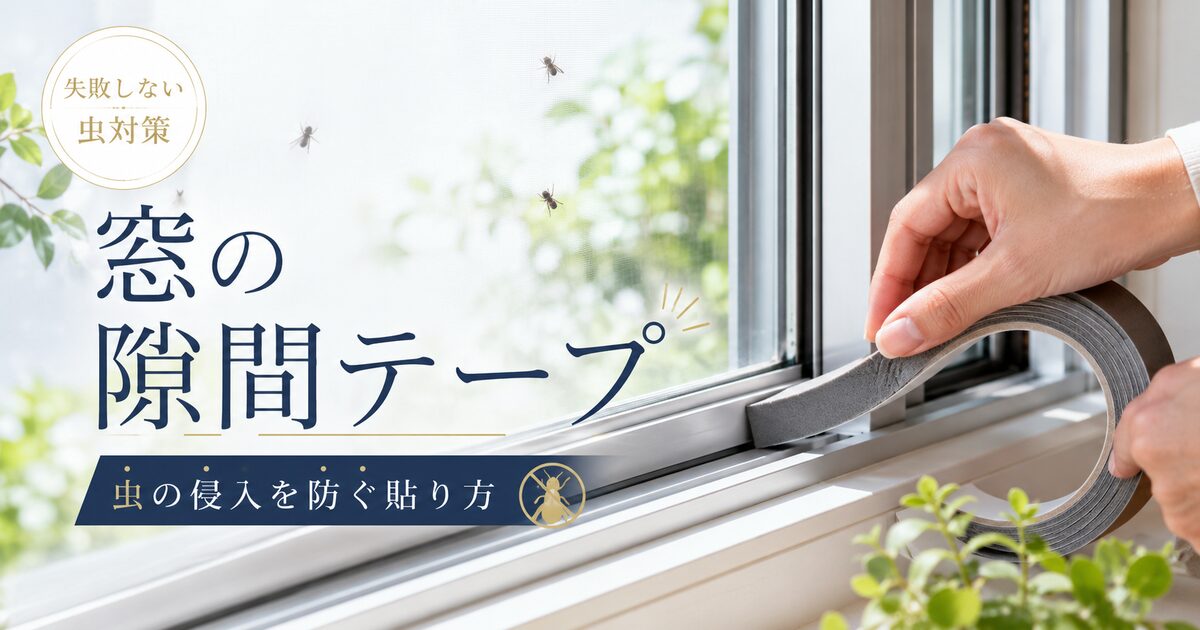 窓の隙間テープ貼り方で虫を防ぐ実践手順｜失敗なしでピッタリ塞げる施工前後チェックリスト