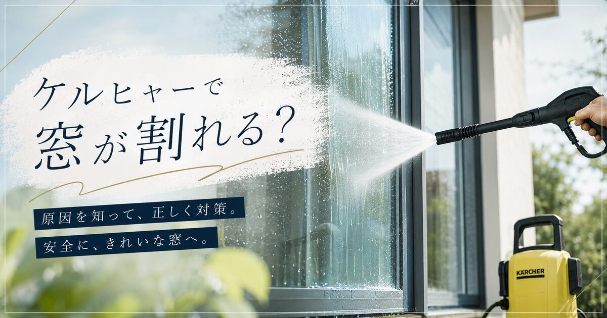 ケルヒャーで窓が割れる原因と安全対策｜使用前点検と安全な設定で破損を防ぐ